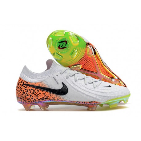 Nike Gripknit Phantom GX Elite FG Biały Czarny Pomarańczowy