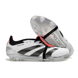 adidas Predator Elite Fold-over Tongue FG Biały Czarny Czerwony