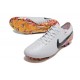 Buty Nike Tiempo Legend 10 Elite FG Biały Czarny Pomarańczowy