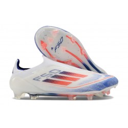 Buty Piłkarskie Adidas F50 Elite LL FG Biały Niebieski Czerwony