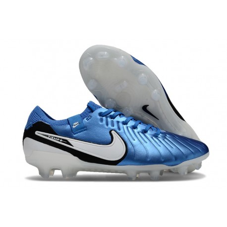 Buty Nike Tiempo Legend 10 Elite FG Niebieski Biały