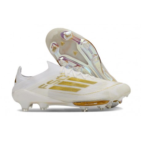 adidas F50+ Elite FG Biały Złoto