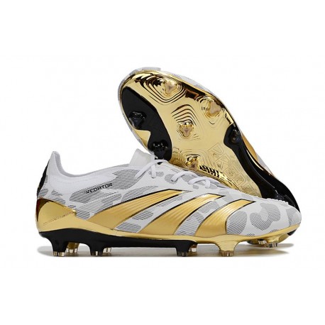 Buty piłkarskie Adidas Predator 24 Elite FG Złoto Biały Szary