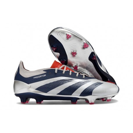 Buty piłkarskie Adidas Predator 24 Elite FG Srebro Czarny Czerwony