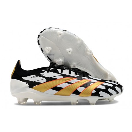 Buty piłkarskie Adidas Predator 24 Elite FG Czarny Biały Złoto