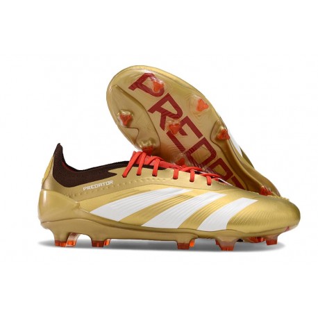 Buty piłkarskie Adidas Predator 24 Elite FG Złoto Biały Czerwony