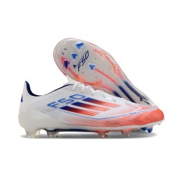 Korki Adidas F50 Elite FG Biały Czerwony Niebieski