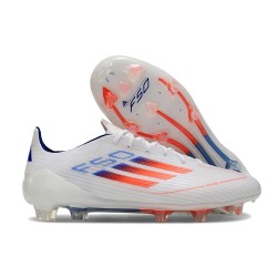 Korki Adidas F50 Elite FG Biały Czerwony Niebieski