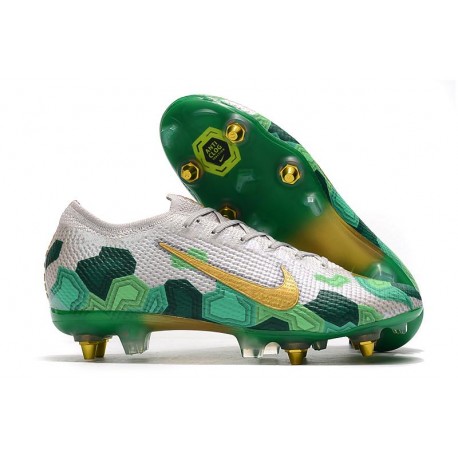 Nike Korki Mercurial Vapor XIII Elite SG Mbappe Szary Zielony Złoto