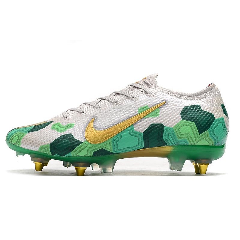 Nike Korki Mercurial Vapor XIII Elite SG Mbappe Szary Zielony Złoto